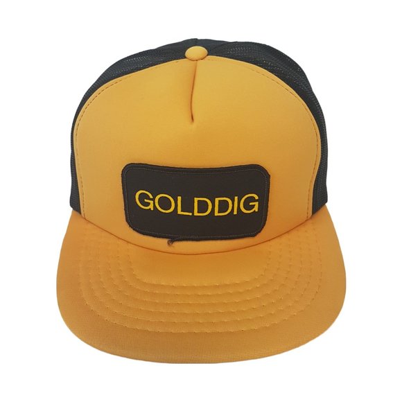 Vintage 80s GOLDDIG Hat Snapback Trucker Hat Classic Cap - Picture 14 of 14